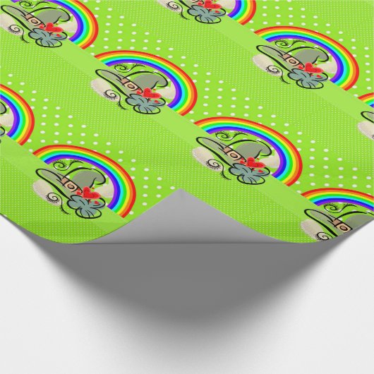 St. Patrick's Day Wrapping Paper Rainbow Cadeaupapier (Hoek)