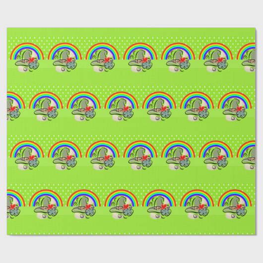 St. Patrick's Day Wrapping Paper Rainbow Cadeaupapier (Vlak)