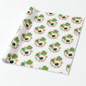 St. Patrick's Day Wrapping Paper Teddy Bear Cadeaupapier (Uitgerold)