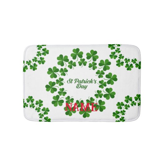 St Patrick's Day Wreath Thunder_Cove Badmat (Voorkant)