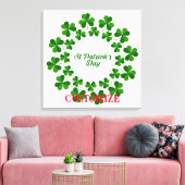 St Patrick's Day Wreath Thunder_Cove Canvas Afdruk (Insitu (Woonkamer))