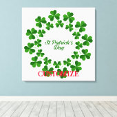 St Patrick's Day Wreath Thunder_Cove Canvas Afdruk (Insitu (Houten vloer))