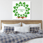 St Patrick's Day Wreath Thunder_Cove Canvas Afdruk (Insitu (Slaapkamer))