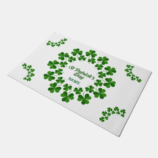 St Patrick's Day Wreath Thunder_Cove Deurmat (Schuin)