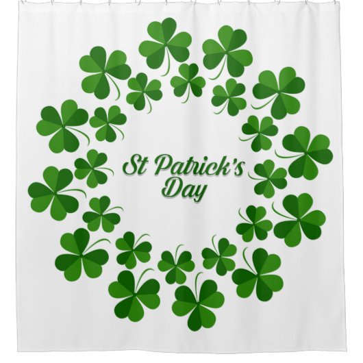 St Patrick's Day Wreath Thunder_Cove Douchegordijn (Voorkant)