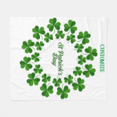 St Patrick's Day Wreath Thunder_Cove Fleece Deken (Voorkant (Horizontaal))