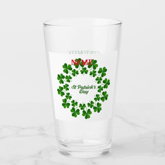 St Patrick's Day Wreath Thunder_Cove Glas (Voorkant)