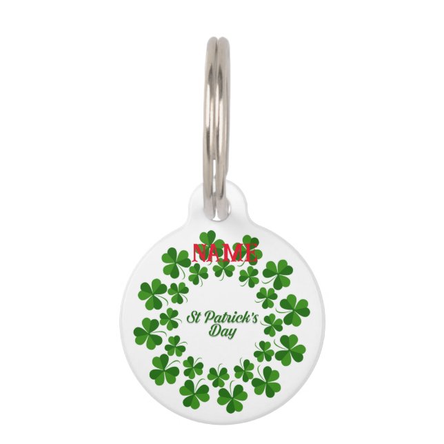 St Patrick's Day Wreath Thunder_Cove Huisdierpenning (Voorkant)