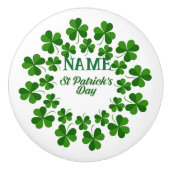 St Patrick's Day Wreath Thunder_Cove Keramische Knop (Voorkant)