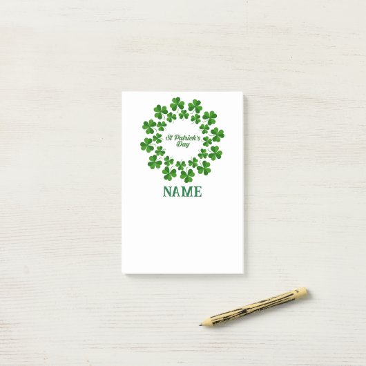St Patrick's Day Wreath Thunder_Cove Post-it® Notes (Op bureau)