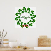 St Patrick's Day Wreath Thunder_Cove Poster (Keuken)