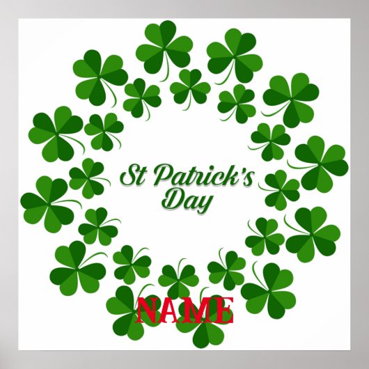 St Patrick's Day Wreath Thunder_Cove Poster (Voorkant)