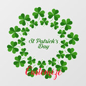 St Patrick's Day Wreath Thunder_Cove Raamsticker (Vel)
