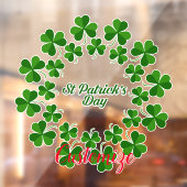 St Patrick's Day Wreath Thunder_Cove Raamsticker (Vel 2)