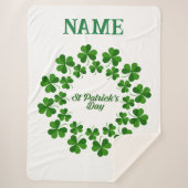 St Patrick's Day Wreath Thunder_Cove Sherpa Deken (Voorkant)