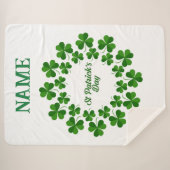 St Patrick's Day Wreath Thunder_Cove Sherpa Deken (Voorkant (horizontaal))