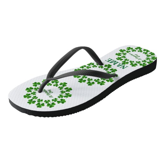 St Patrick's Day Wreath Thunder_Cove Teenslippers (Schuin)