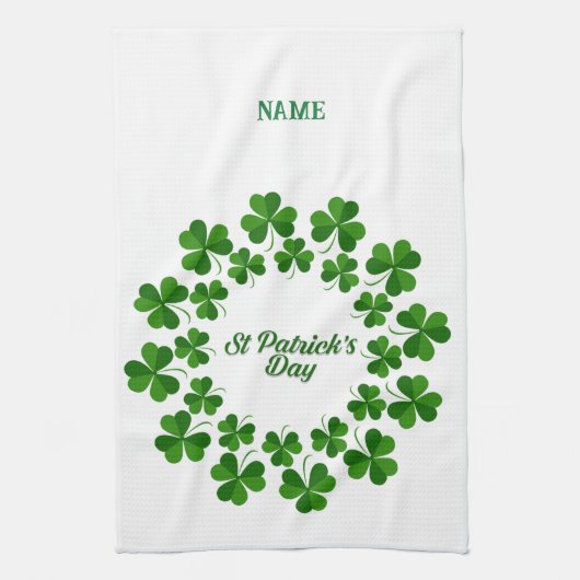 St Patrick's Day Wreath Thunder_Cove Theedoek (Verticaal)