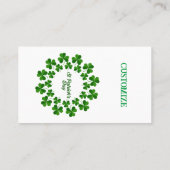 St Patrick's Day Wreath Thunder_Cove Visitekaartje (Achterkant)
