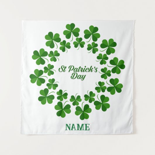 St Patrick's Day Wreath Thunder_Cove Wandkleed (Voorkant)