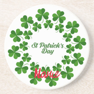 St Patrick's Day Wreath Thunder_Cove Zandsteen Onderzetter