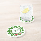 St Patrick's Day Wreath Thunder_Cove Zandsteen Onderzetter (Zijkant)
