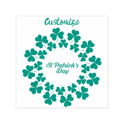 St Patrick's Day Wreath Thunder_Cove Zelfinktende Stempel (Design)
