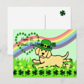St. Patrick's Day Yellow Lab Baby Briefkaart (Voorkant / Achterkant)