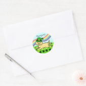 St. Patrick's Day Yellow Lab Baby Ronde Sticker (Envelop)