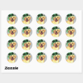 St. Patrick's Day Yellow Lab Ronde Sticker (Vel)