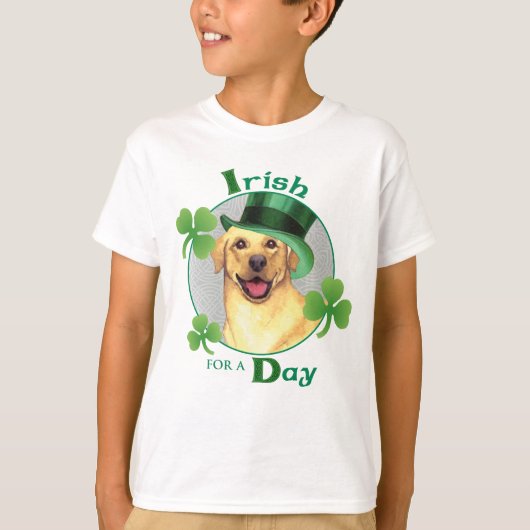 St. Patrick's Day Yellow Lab T-shirt (Voorkant)