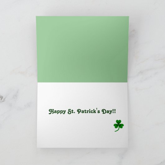 St. Patrick's Day Yellow Labrador Kaart (Binnen)