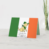 St. Patrick's Day Yellow Labrador Kaart (Achterkant)