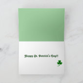 St. Patrick's Day Yellow Labrador Kaart (Binnen)