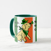 St. Patrick's Day Yellow Labrador Mok (Voorkant links)