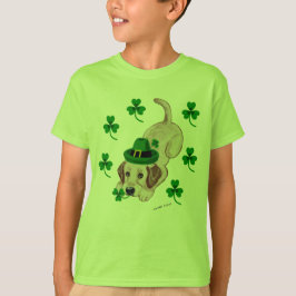 St. Patrick's Day Yellow Labrador Puppy T-shirt