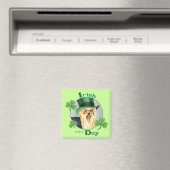 St. Patrick's Day Yorkie Magneet (Insitu (Vaatwasser))