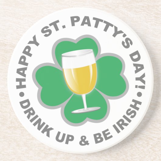 St. Patrick's Day zandsteen onderzetter (Voorkant)