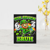 St. Patrick's Day zes zeven meme 6 7 bruh Kaart (Gele Bloem)