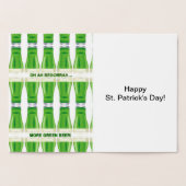 St. Patrick's Day Zingend Iers met Beer, ZKOA Folie Kaarten (Binnen)