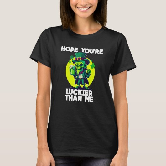 St Patrick's Day Zombie Kabouter T-shirt (Voorkant)