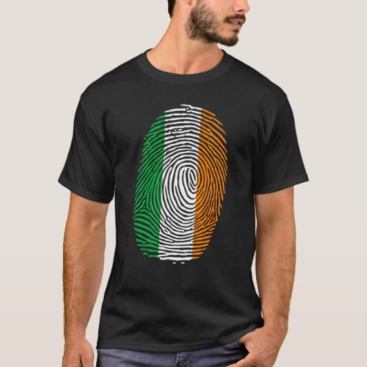St Patricks Day Zu Saint Paddy's Flag Irish Finger T-shirt (Voorkant)