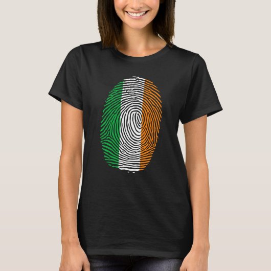 St Patricks Day Zu Saint Paddy's Flag Irish Finger T-shirt (Voorkant)