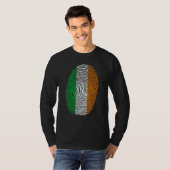 St Patricks Day Zu Saint Paddy's Flag Irish Finger T-shirt (Voorkant volledig)