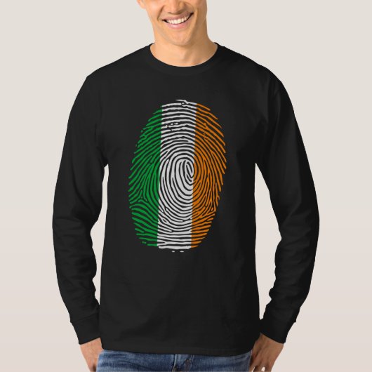 St Patricks Day Zu Saint Paddy's Flag Irish Finger T-shirt (Voorkant)