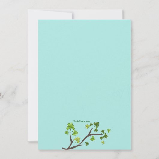 St. Patrick's Day Zwangerschap Aankondiging (Achterkant)