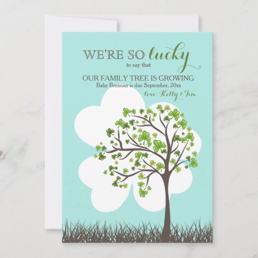 St. Patrick's Day zwangerschapsaankondiging Aankondiging (Voorkant)