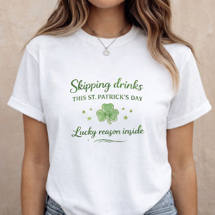 St. Patrick's Day Zwangerschapsaankondiging T-shirt