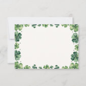 St. Patricks DayGreen Shamrock Baby shower Bedankkaart (Voorkant)