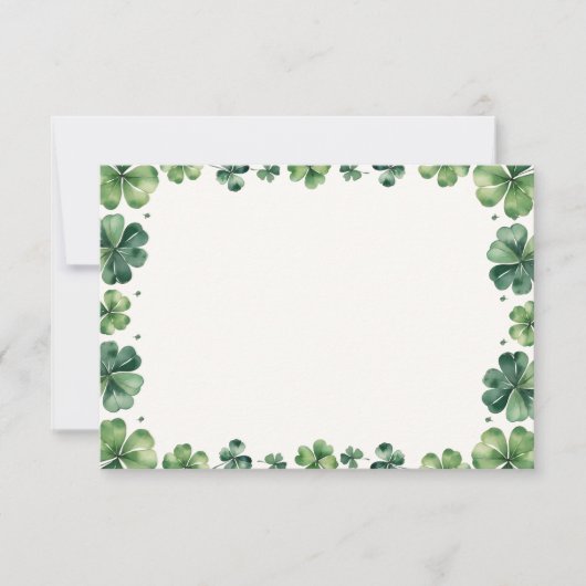 St. Patricks DayGreen Shamrock Baby shower Bedankkaart (Voorkant)